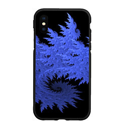 Чехол iPhone XS Max матовый Абстрактный морозный узор Abstract frost pattern