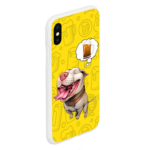 Чехол iPhone XS Max матовый BeerBull / 3D-Белый – фото 2