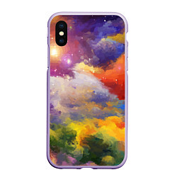 Чехол iPhone XS Max матовый Красочный горный пейзаж Грузия Colorful mountain l