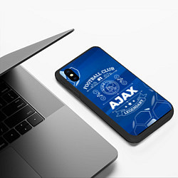 Чехол iPhone XS Max матовый Ajax Football Club Number 1, цвет: 3D-черный — фото 2