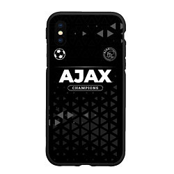 Чехол iPhone XS Max матовый Ajax Champions Uniform, цвет: 3D-черный