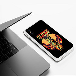 Чехол iPhone XS Max матовый АТАКА ТИТАНОВ - ЭРЕН ЙЕГЕР, цвет: 3D-белый — фото 2