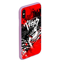 Чехол iPhone XS Max матовый БЕРСЕРК - BERSERK БРЫЗГИ, цвет: 3D-сиреневый — фото 2