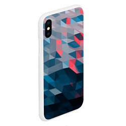 Чехол iPhone XS Max матовый Абстрактный геометрический паттерн Abstract geomet, цвет: 3D-белый — фото 2
