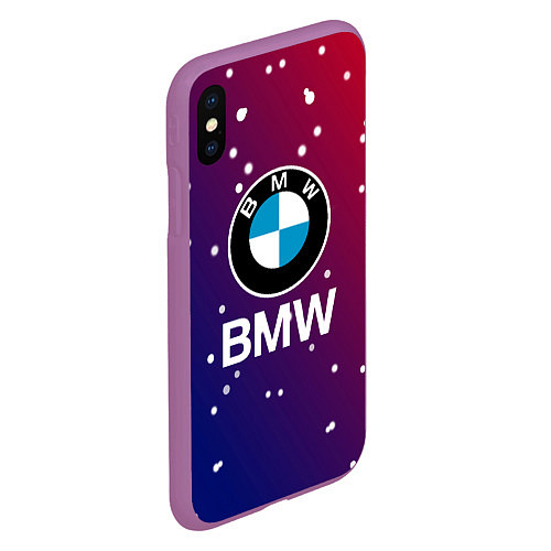 Чехол iPhone XS Max матовый BMW Градиент Краска / 3D-Фиолетовый – фото 2