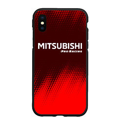 Чехол iPhone XS Max матовый MITSUBISHI Pro Racing Абстракция, цвет: 3D-черный