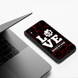 Чехол iPhone XS Max матовый Gears of War Love Классика, цвет: 3D-черный — фото 2