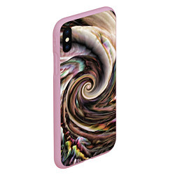 Чехол iPhone XS Max матовый Картина-абстракция Ураган, цвет: 3D-розовый — фото 2