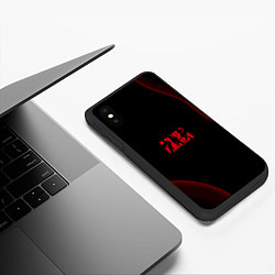 Чехол iPhone XS Max матовый Аниме Акира черный принт, цвет: 3D-черный — фото 2