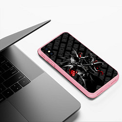 Чехол iPhone XS Max матовый Ванпанчмен в черных тонах, цвет: 3D-баблгам — фото 2