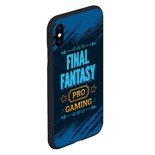 Чехол iPhone XS Max матовый Игра Final Fantasy: PRO Gaming / 3D-Черный – фото 2