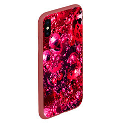 Чехол iPhone XS Max матовый ВОЗДУШНО КРАСНЫЕ ШАРЫ, цвет: 3D-красный — фото 2