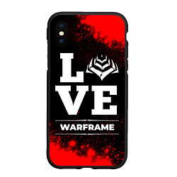 Чехол iPhone XS Max матовый Warframe Love Классика, цвет: 3D-черный