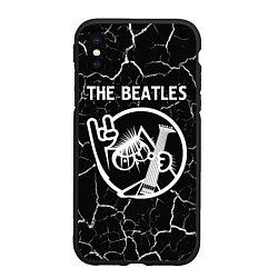 Чехол iPhone XS Max матовый The Beatles - КОТ - Трещины, цвет: 3D-черный