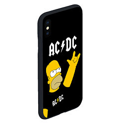 Чехол iPhone XS Max матовый AC DC ГОМЕР СИМПСОН SIMPSONS, цвет: 3D-черный — фото 2