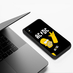 Чехол iPhone XS Max матовый AC DC ГОМЕР СИМПСОН SIMPSONS, цвет: 3D-черный — фото 2