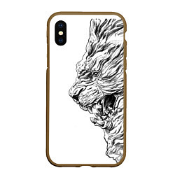 Чехол iPhone XS Max матовый LION pride