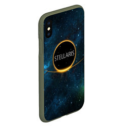 Чехол iPhone XS Max матовый Stellaris- For us all, цвет: 3D-темно-зеленый — фото 2