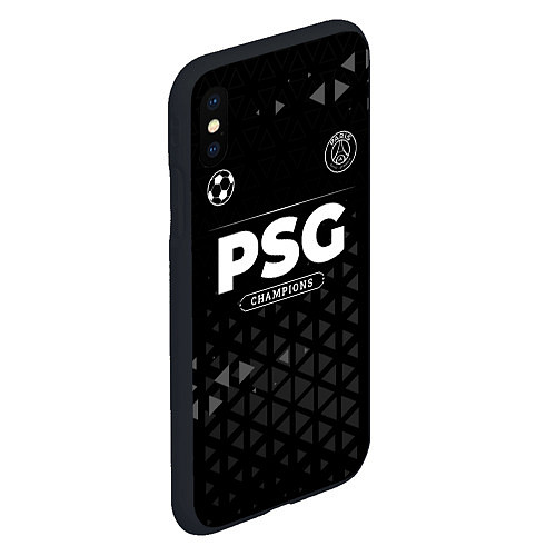 Чехол iPhone XS Max матовый PSG Champions Uniform / 3D-Черный – фото 2