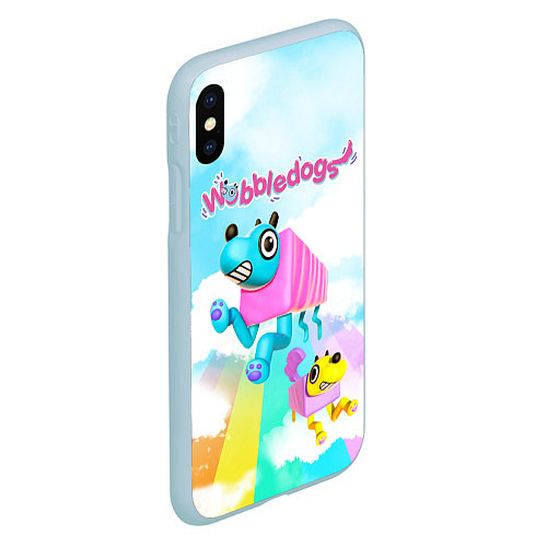 Чехол iPhone XS Max матовый Wobbledogs / 3D-Голубой – фото 2