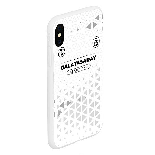 Чехол iPhone XS Max матовый Galatasaray Champions Униформа / 3D-Белый – фото 2