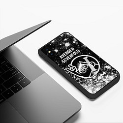 Чехол iPhone XS Max матовый Avenged Sevenfold КОТ Краска, цвет: 3D-черный — фото 2