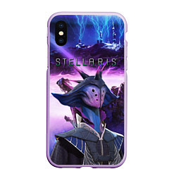 Чехол iPhone XS Max матовый STELLARIS СТЕЛЛАРИС, цвет: 3D-сиреневый