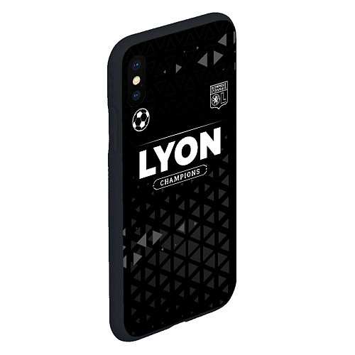 Чехол iPhone XS Max матовый Lyon Champions Uniform / 3D-Черный – фото 2