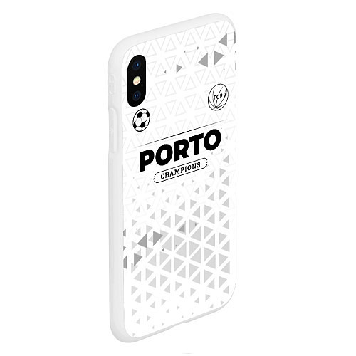 Чехол iPhone XS Max матовый Porto Champions Униформа / 3D-Белый – фото 2