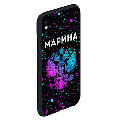 Чехол iPhone XS Max матовый Марина Россия, цвет: 3D-черный — фото 2