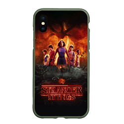 Чехол iPhone XS Max матовый ОЧЕНЬ СТРАННЫЕ ДЕЛА STRANGER THINGS