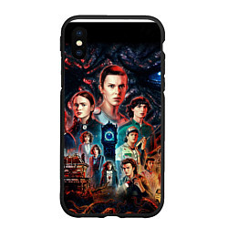 Чехол iPhone XS Max матовый ОЧЕНЬ СТРАННЫЕ ДЕЛА 4 STRANGER THINGS 4