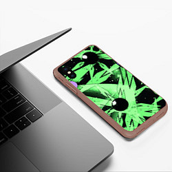 Чехол iPhone XS Max матовый Абстрактный узор с 3d шарами, цвет: 3D-коричневый — фото 2