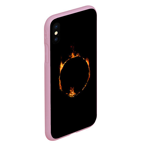 Чехол iPhone XS Max матовый Знак тьмы из Dark Souls / 3D-Розовый – фото 2