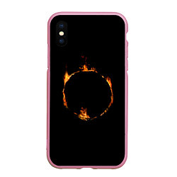 Чехол iPhone XS Max матовый Знак тьмы из Dark Souls, цвет: 3D-розовый