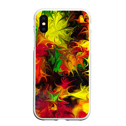 Чехол iPhone XS Max матовый Абстрактная авангардная композиция Abstract avant-, цвет: 3D-белый