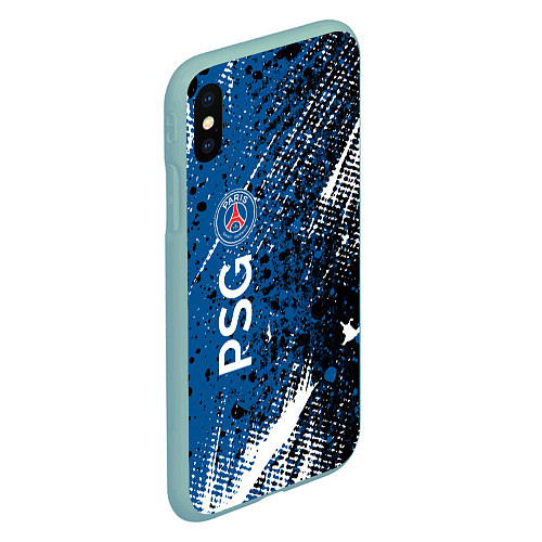 Чехол iPhone XS Max матовый Псж краска / 3D-Мятный – фото 2