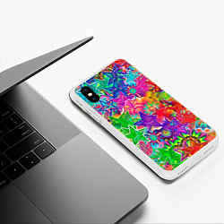 Чехол iPhone XS Max матовый COLOR STARFALL, цвет: 3D-белый — фото 2