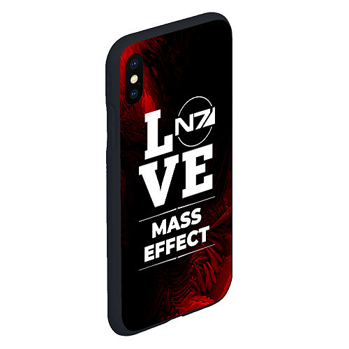 Чехол iPhone XS Max матовый Mass Effect Love Классика / 3D-Черный – фото 2