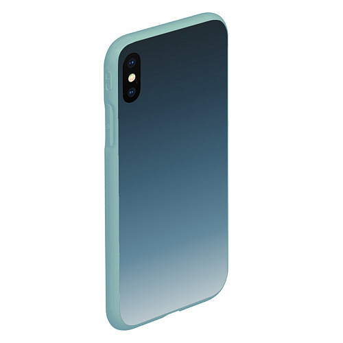 Чехол iPhone XS Max матовый GRADIENT shades of blue / 3D-Мятный – фото 2