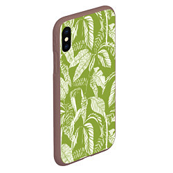 Чехол iPhone XS Max матовый Зелёные Тропики Лета, цвет: 3D-коричневый — фото 2