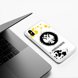 Чехол iPhone XS Max матовый РОССИЙСКАЯ ИМПЕРИЯ - ГЕРБ - Краска, цвет: 3D-белый — фото 2