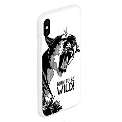 Чехол iPhone XS Max матовый Born to be wild! Cougar, цвет: 3D-белый — фото 2