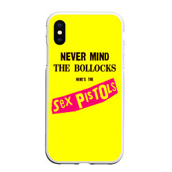 Чехол iPhone XS Max матовый Never Mind the Bollocks, Heres the Sex Pistols, цвет: 3D-белый