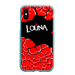Чехол iPhone XS Max матовый Louna band ТРЕЩИНЫ, цвет: 3D-мятный