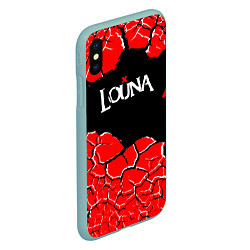 Чехол iPhone XS Max матовый Louna band ТРЕЩИНЫ, цвет: 3D-мятный — фото 2