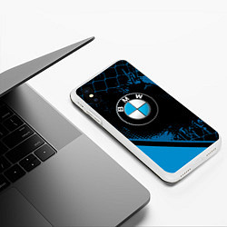 Чехол iPhone XS Max матовый BMW : БМВ ЛОГО, цвет: 3D-белый — фото 2