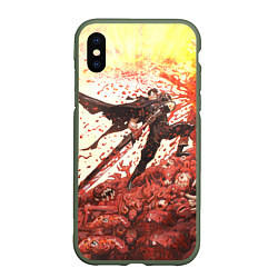 Чехол iPhone XS Max матовый BERSERK ГАТС РУНА спина, цвет: 3D-темно-зеленый