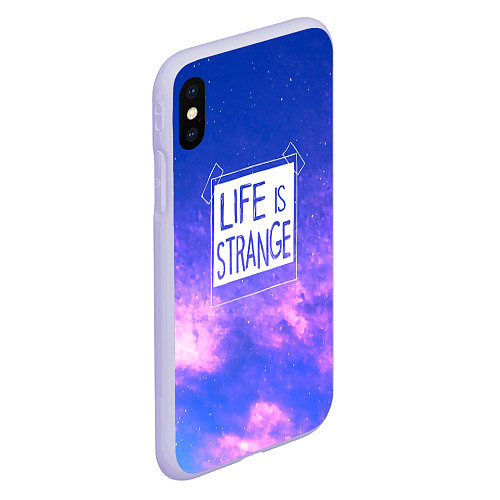 Чехол iPhone XS Max матовый Life is Strange Remastered - Фрактал / 3D-Светло-сиреневый – фото 2