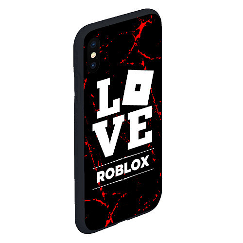 Чехол iPhone XS Max матовый Roblox Love Классика / 3D-Черный – фото 2
